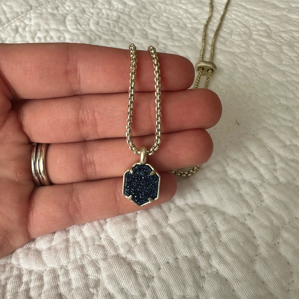Kendra Scott Navy Stone Necklace